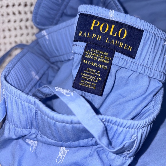 Polo Ralph Lauren Men's Pajama Pants 4XL All Over Pony Woven Light Blue RY27RX - Picture 1 of 4